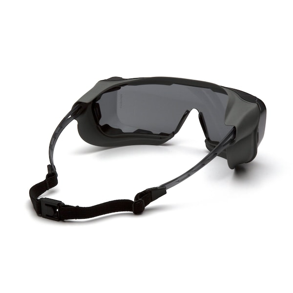 Safety Glasses, Cappture, Gray Anti-Fog, Scratch-Resistant Lens, Polycarbonate